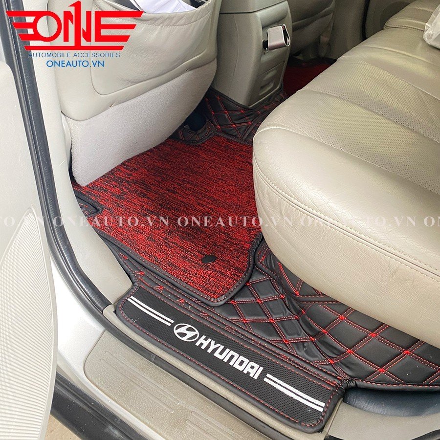 Thảm lót sàn ô tô 8D tràn viền Hyundai SantaFe 2006 - 2009