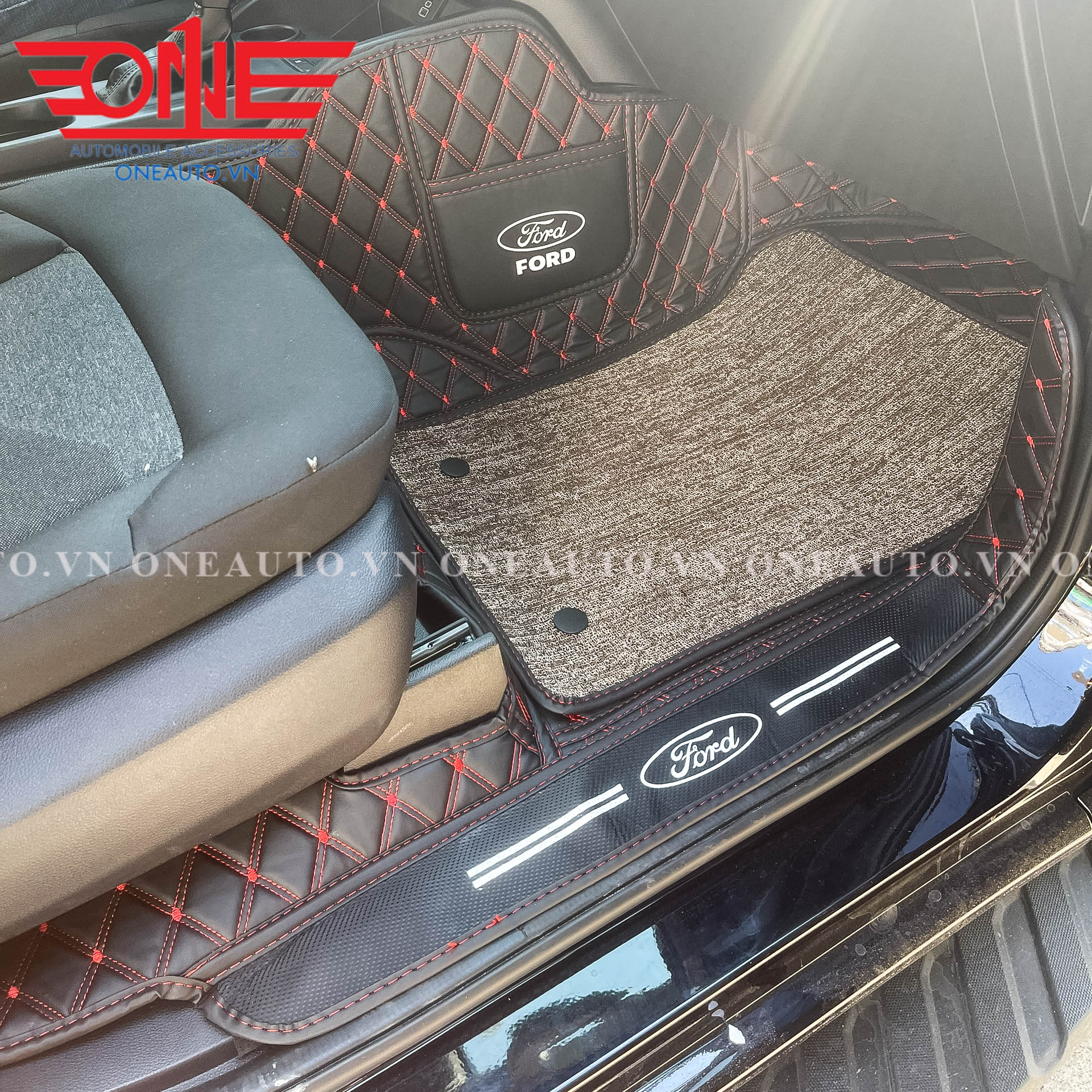 Thảm lót sàn ô tô 8D Ford Ranger 2023 Full viền cửa