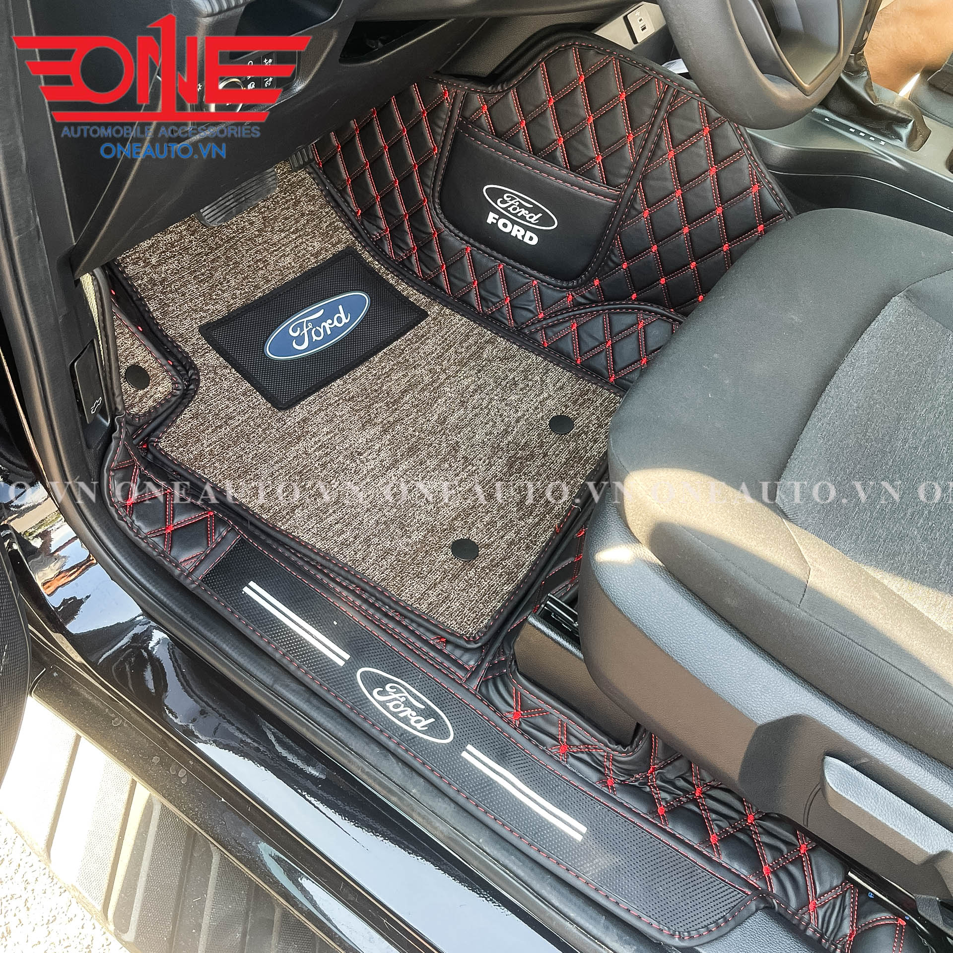 Thảm lót sàn ô tô 8D Ford Ranger 2023 Full viền cửa