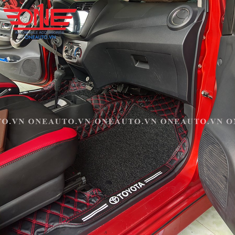 Thảm lót sàn ô tô 8D Toyota Wigo Form phủ viền cửa