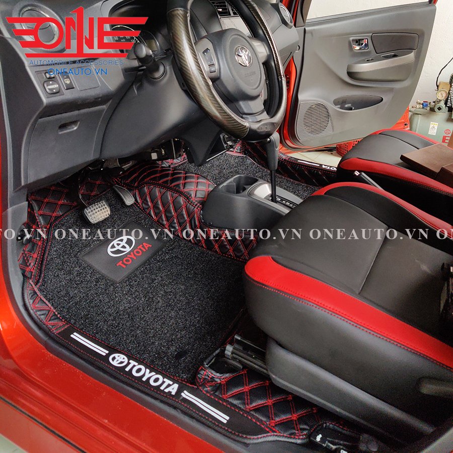 Thảm lót sàn ô tô 8D Toyota Wigo Form phủ viền cửa