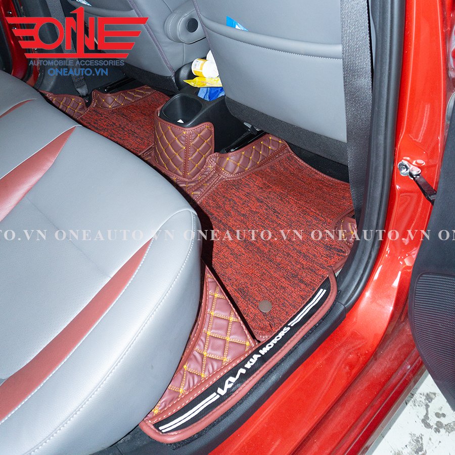 Thảm lót sàn 8D phủ viền cửa Kia Soluto