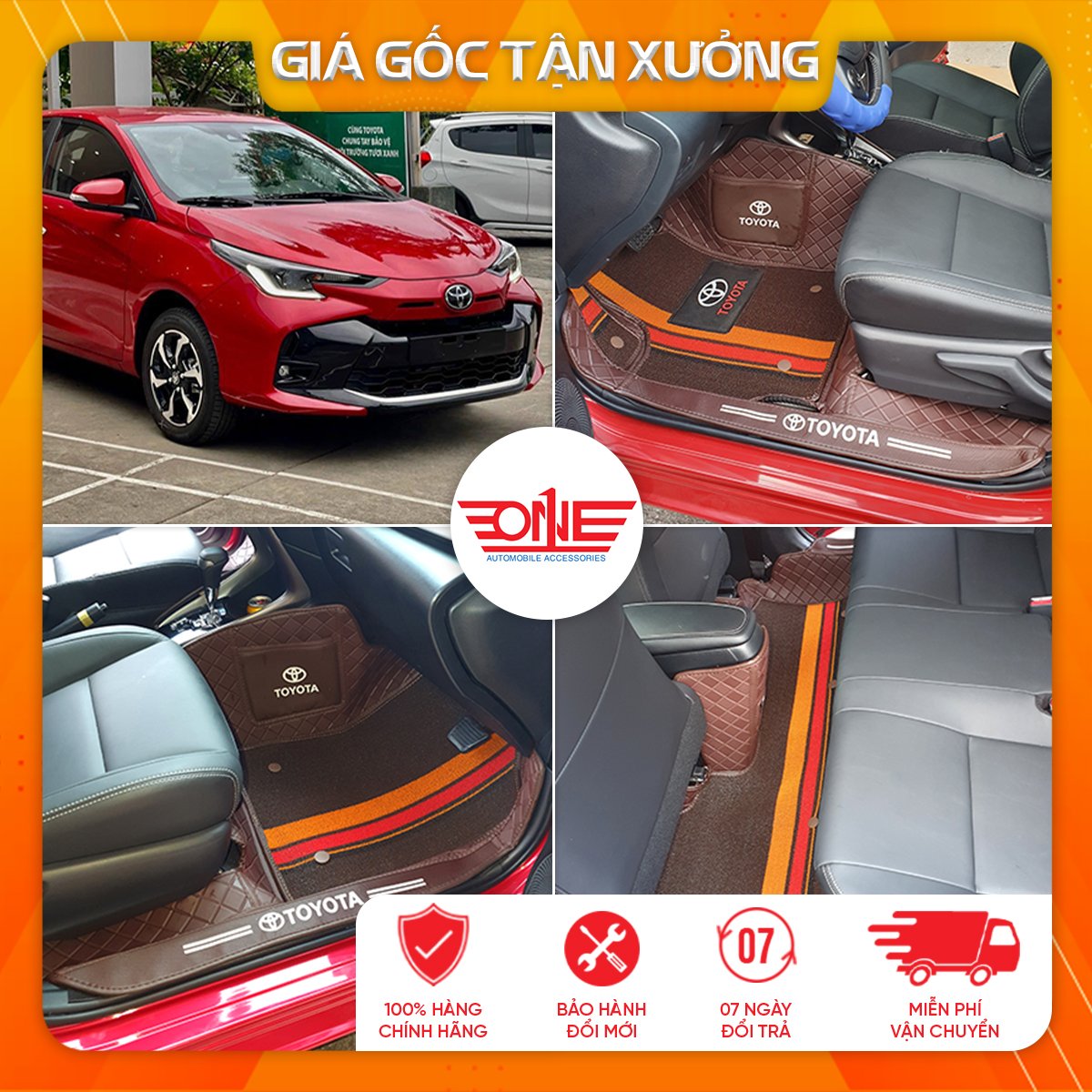 Thảm lót sàn ô tô 8D Xe Toyota Vios 2024 Full viền cửa