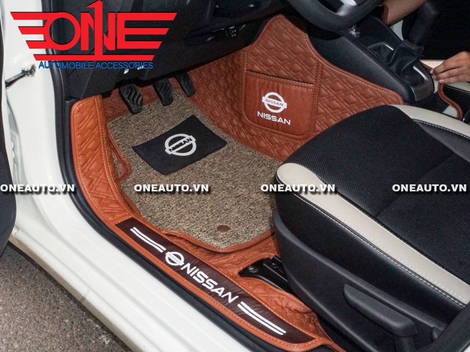 Thảm lót sàn ô tô 8D Nissan Almera Full viền cửa