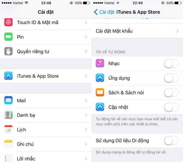 Mẹo giúp hạn chế sử dụng dữ liệu di động trên iPhone