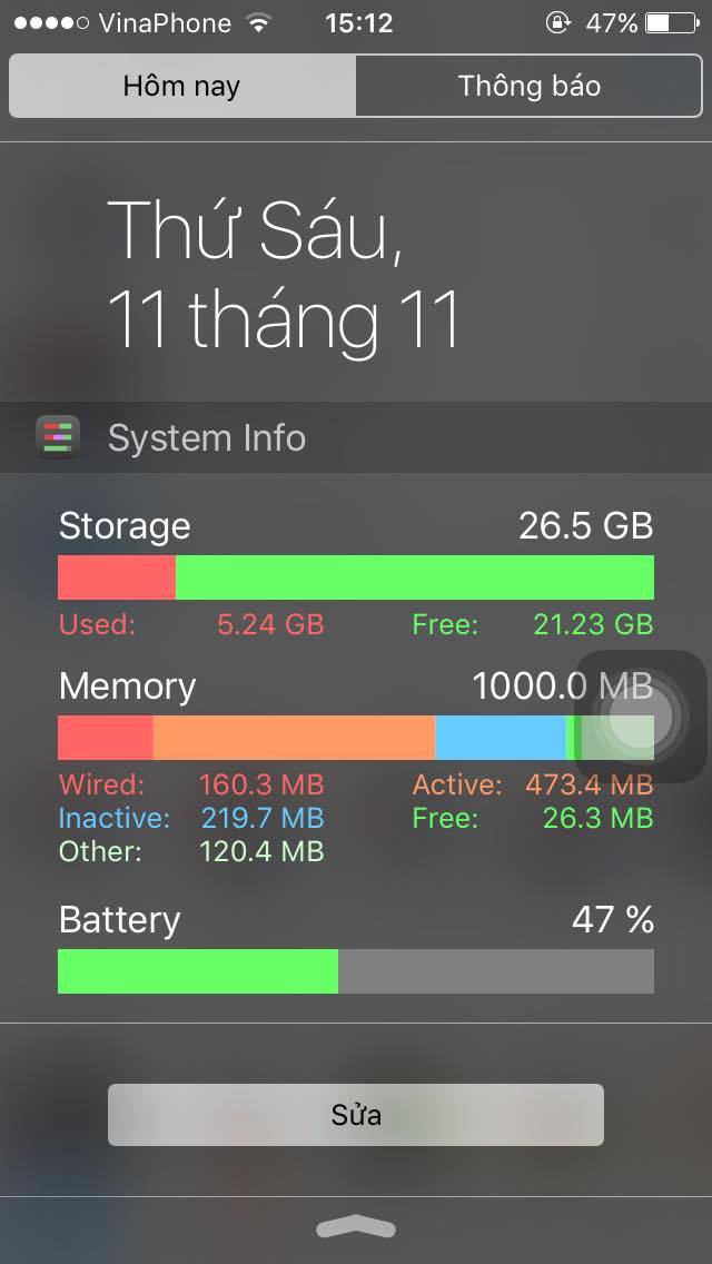 Thủ thuật kiểm tra nhanh bộ nhớ ram Cpu trên Iphone