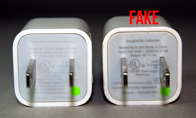 Đừng dùng sạc iPhone fake nếu bạn không muốn bị điện giật hoặc cháy nổ điện thoại