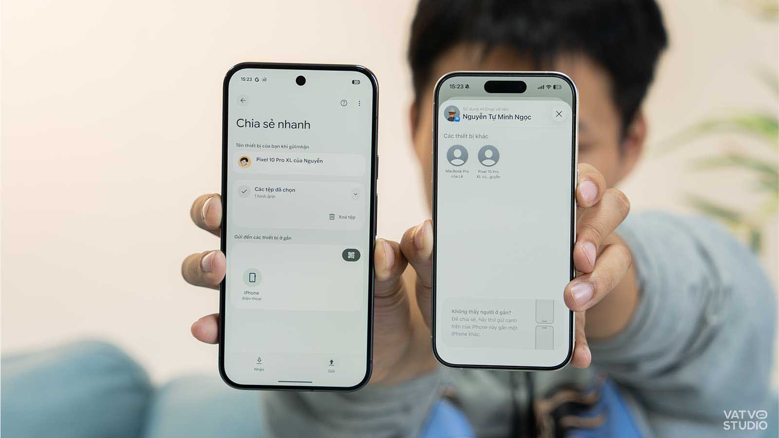 Android sắp gửi file như AirDrop với iPhone: Bức tường cuối cùng chuẩn bị bị phá?