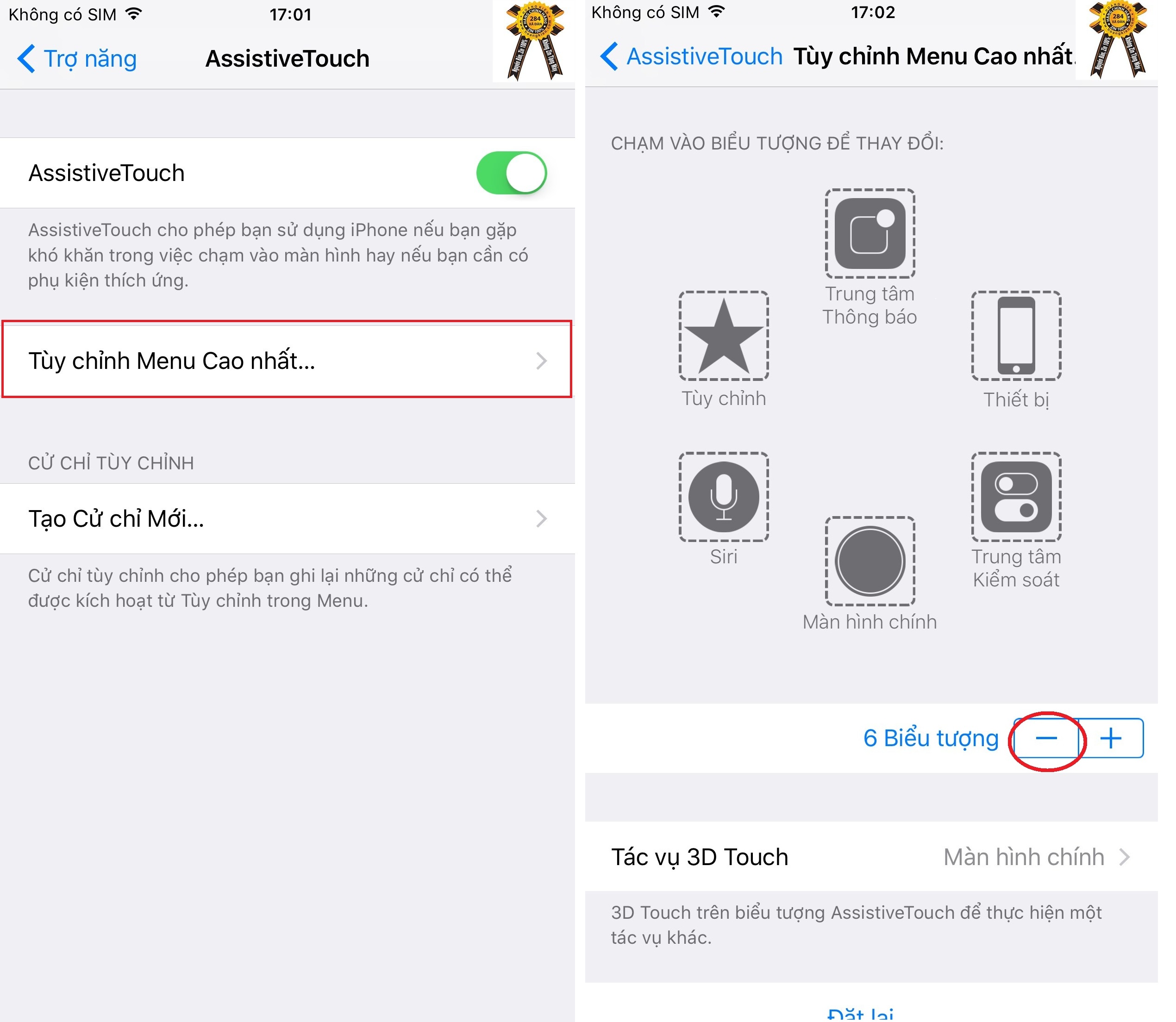 Mẹo hay dùng 3D Touch trên phím Home ảo để khóa nhanh màn hình 
