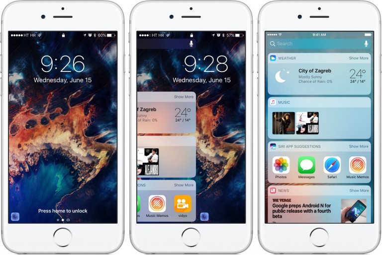 Các tính năng trên màn hình khóa của iOS 10