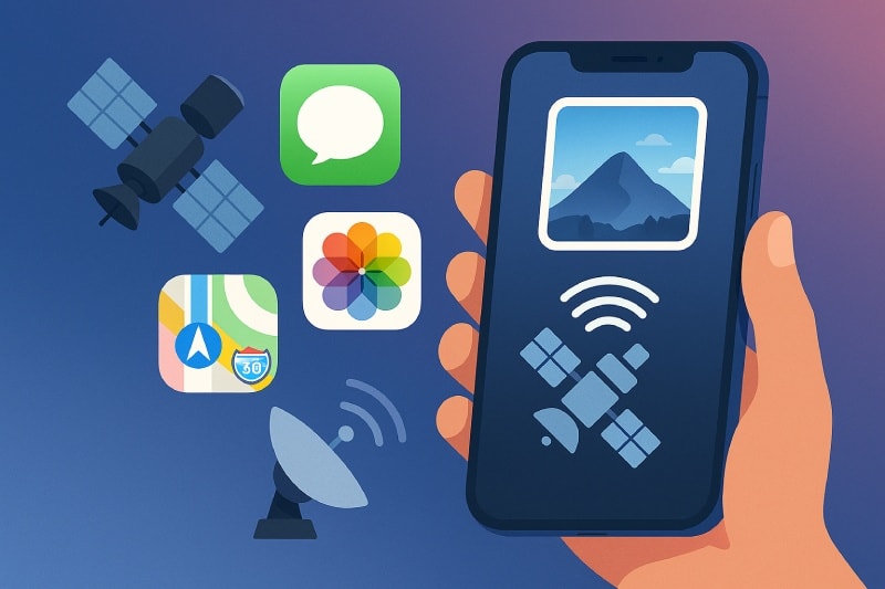 Apple mở rộng tính năng vệ tinh trên iPhone: Gửi ảnh, dùng Apple Maps không cần mạng – tương lai cực tiện lợi cho người dùng