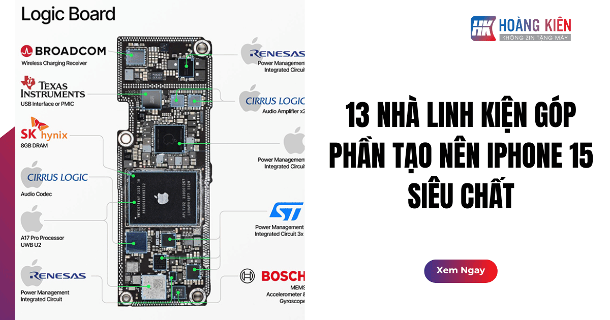 13 Nhà Linh Kiện Góp Phần Tạo Nên iPhone 15 Siêu Chất