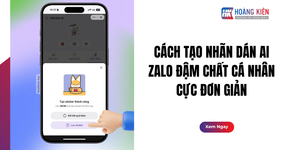 Cách Tạo Nhãn Dán AI Zalo Đậm Chất Cá Nhân Cực Đơn Giản