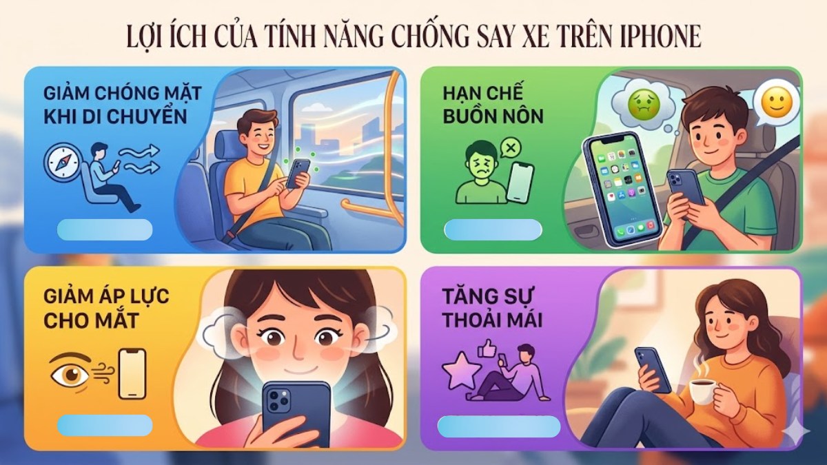 iPhone giờ còn có cả tính năng chống say xe? Hội hay chóng mặt khi đi ô tô chắc thích lắm
