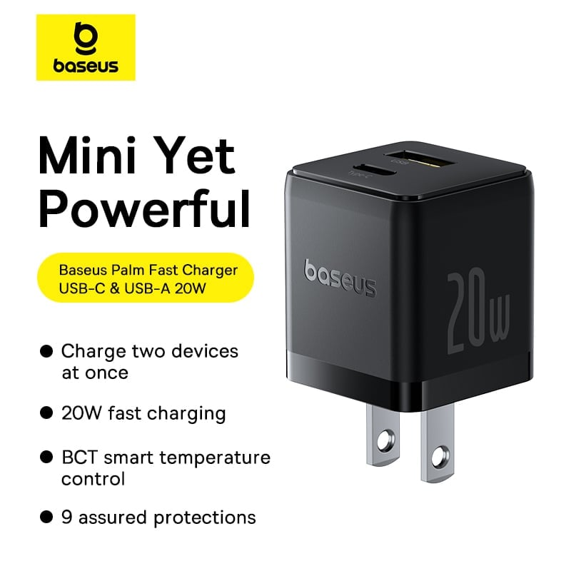Baseus Palm Fast Charger C+U 20W US