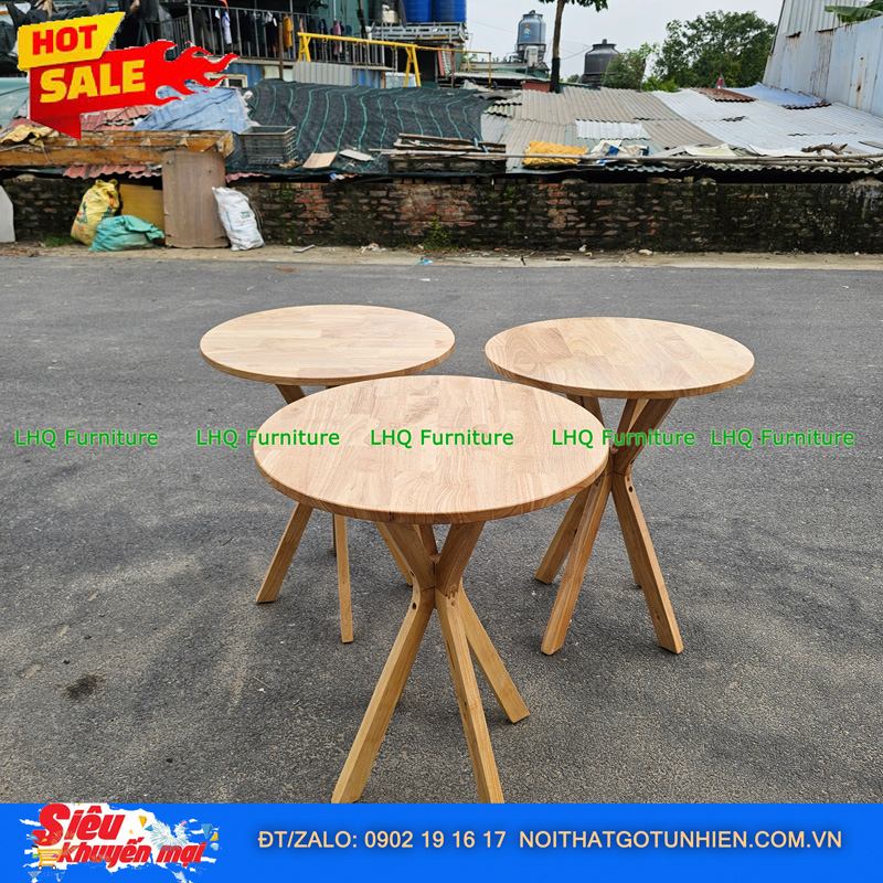 Bộ bàn ăn chân chụm tròn 60 4 ghế Grace – Gọn đẹp, tinh tế cho không gian nhỏ