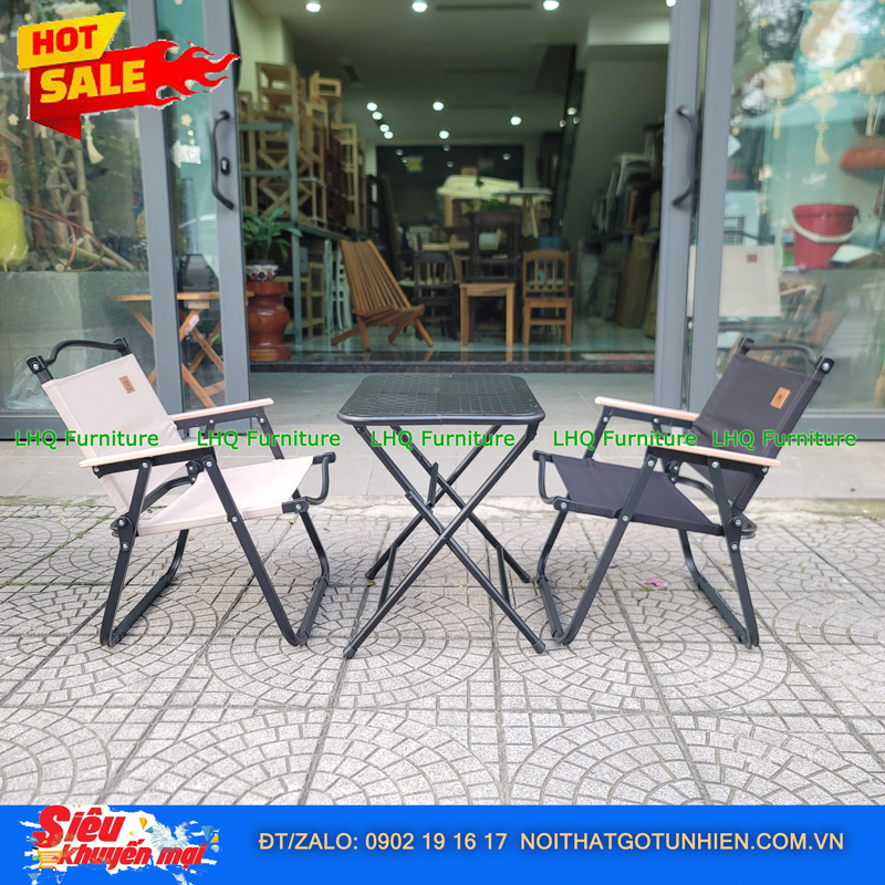 Bộ Bàn Chữ Nhật 40x60x50cm + 2 Ghế Camping – Giá Rẻ, Gọn Nhẹ, Bền Đẹp