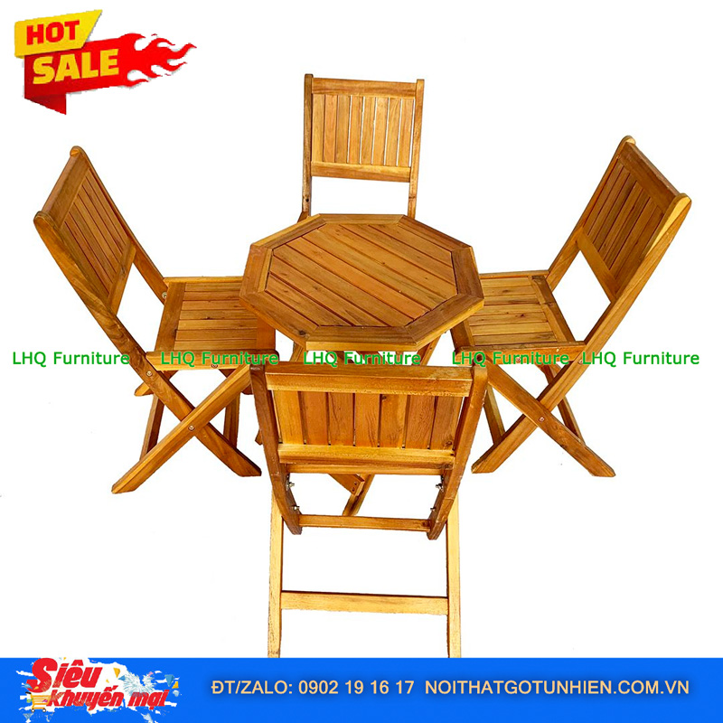 Bộ Bàn Ghế Cafe Vỉa Hè – Ghế Xếp Ngược Kết Hợp Bàn Vuông 50, Bát Giác, Chữ Nhật 40x60 – Bền Đẹp, Tiện Lợi