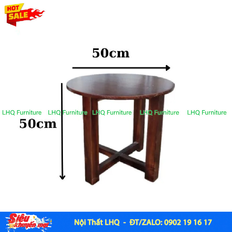 Bàn Cafe Vintage Tròn Chân Chữ X – Độc Đáo Từ Cái Nhìn Đầu Tiên
