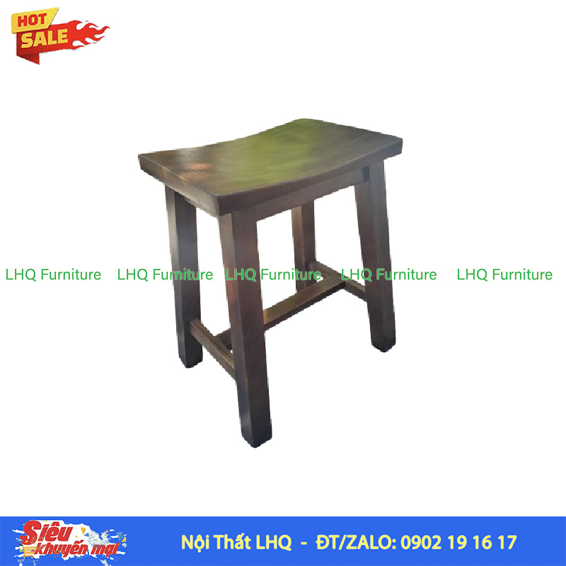Ghế Đôn Vintage – Giằng Ngang Dọc Vuông Vắn, Chắc Chắn, Đẹp Tinh Tế