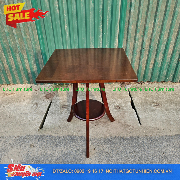 Bàn Cafe 2 Tầng 60x60x75cm – Đa Năng, Thông Minh, Gọn Nhẹ