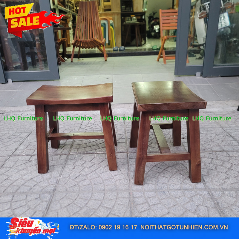 Ghế Cafe Đôn Gỗ Tự Nhiên – Giá Ưu Đãi Chỉ 195.000đ Tại LHQ Furniture