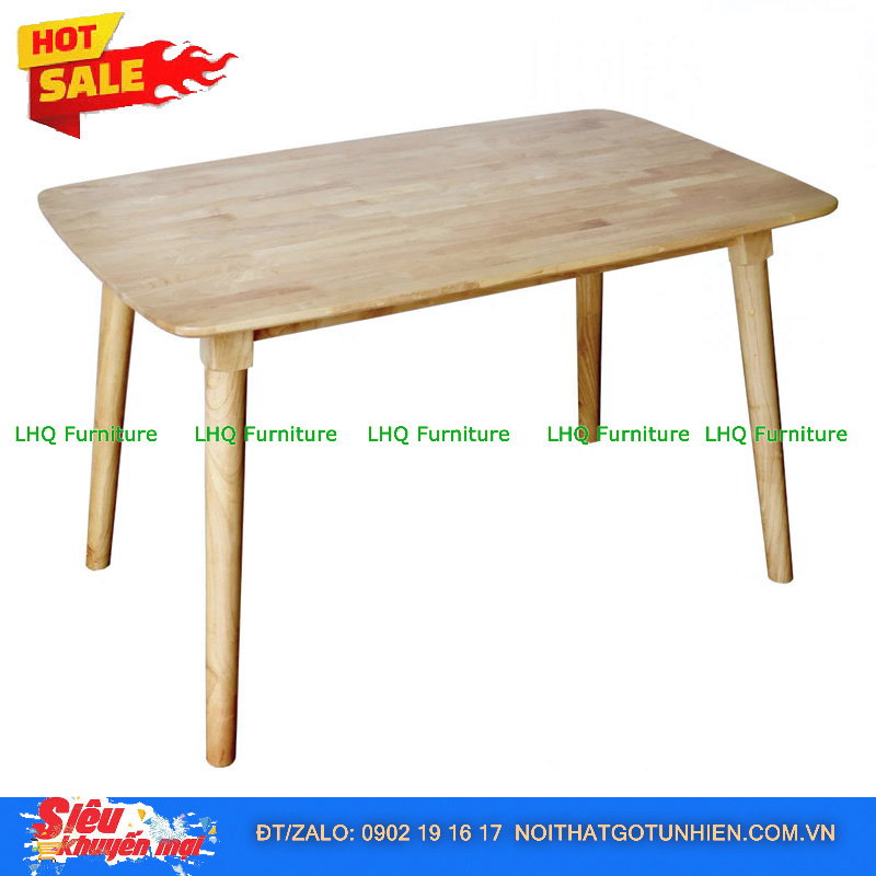 Bộ bàn 1m6 6 ghế Panda – Màu tự nhiên mộc mạc và màu Walnut sang trọng