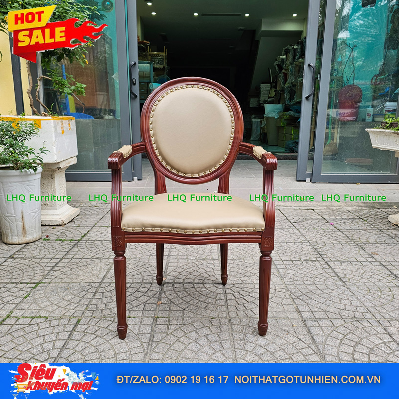 Ghế Louis Có Tay Vịn – Sang Trọng, Bền Bỉ Cho Cafe, Bàn Ăn & Nhà Hàng