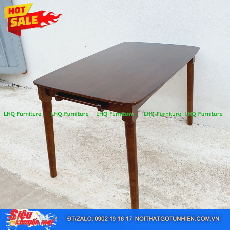 🔥 Siêu sale – Bộ bàn ăn 1m6 + 6 ghế Mango mặt nệm – Chọn màu tự nhiên hoặc walnut – Giá chỉ 3.980.000đ