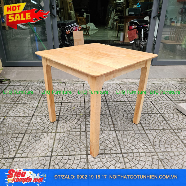 Bộ bàn Butter 4 ghế, bàn vuông 80cm – Tối ưu diện tích | LHQ Furniture