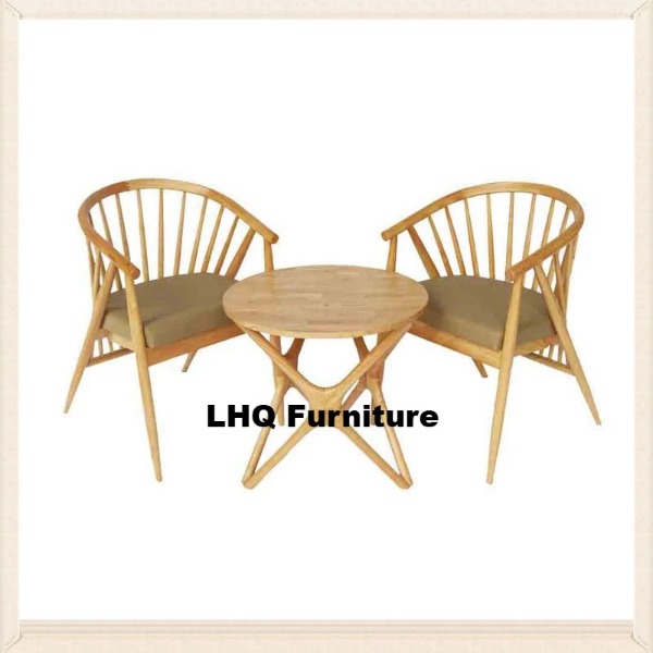 Bộ Bàn Ăn Chân Sao + 2 Ghế 12 Nan – Thoáng Mát, Chắc Chắn – LHQ Furniture