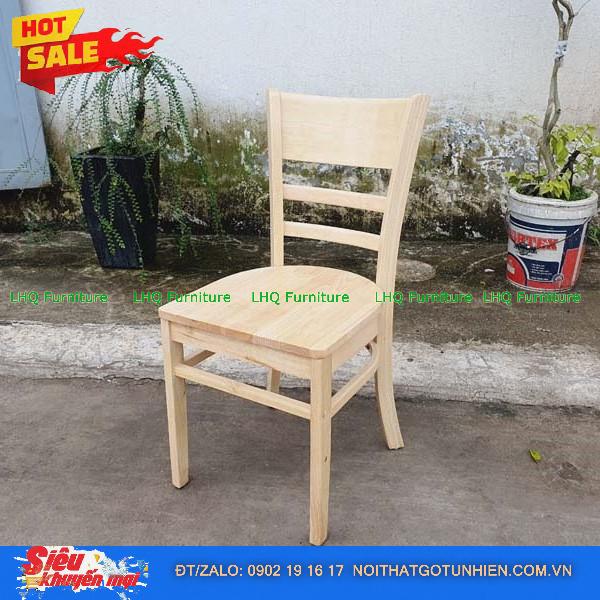 Bộ bàn 4 ghế Cabin mặt gỗ bàn 2 tầng tròn 60cm – Màu tự nhiên – Ghế mặt gỗ chắc chắn