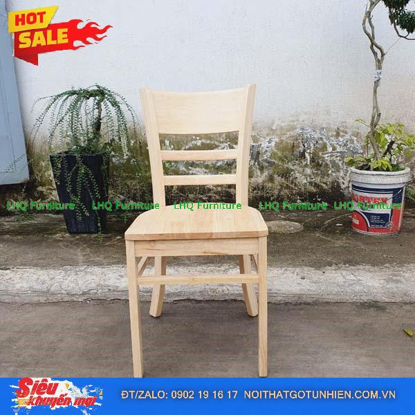 Bộ bàn 4 ghế Cabin mặt gỗ bàn 2 tầng tròn 60cm – Màu tự nhiên – Ghế mặt gỗ chắc chắn