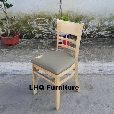 Bộ bàn 4 ghế Cabin bàn chân chụm tròn 60cm – Màu gỗ tự nhiên – Ghế nệm êm ái