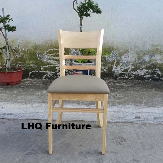 Bộ bàn 4 ghế Cabin bàn chân chụm tròn 60cm – Màu gỗ tự nhiên – Ghế nệm êm ái