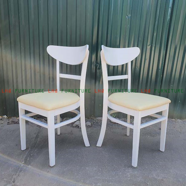 Ghế Bàn Ăn, Ghế Cafe Panda Mặt Nệm - Gỗ Cao Su Chất Lượng Cao