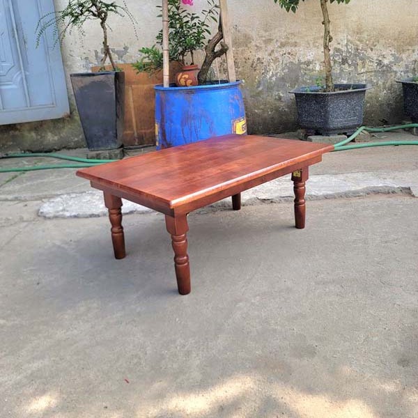 Bàn Trà Nhật, Chân Gỗ Tiện, Mặt 50x70, Hoàn Thiện Kỹ, Kết Cấu Tốt