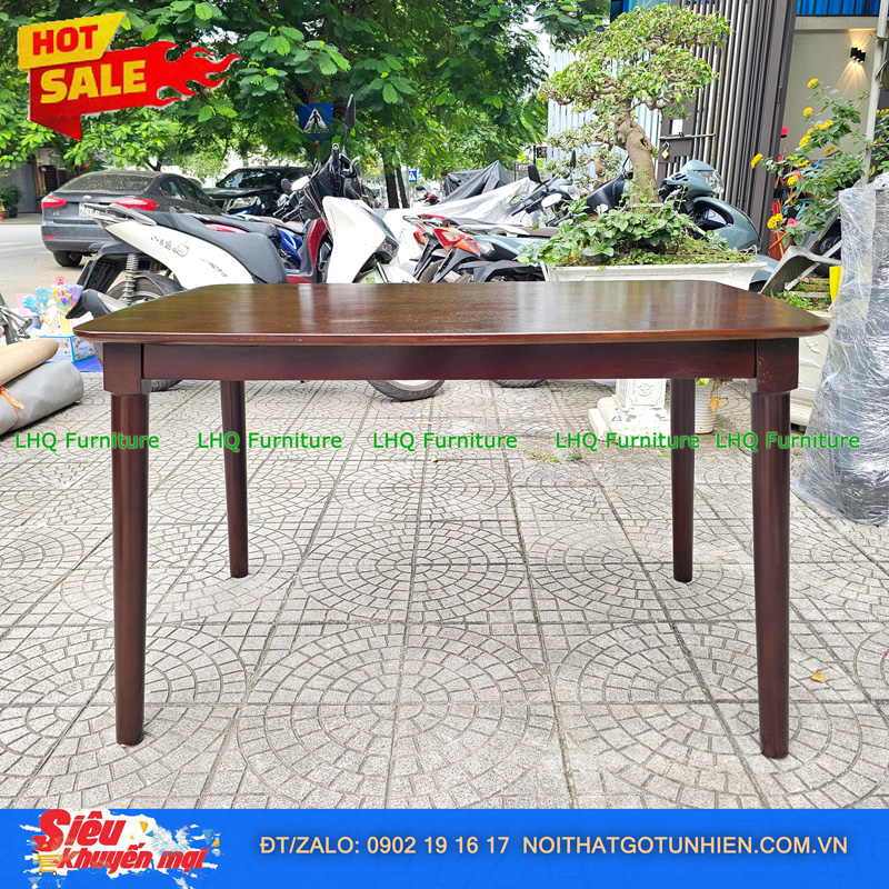 Bộ bàn 1m6 6 ghế Panda – Màu tự nhiên mộc mạc và màu Walnut sang trọng