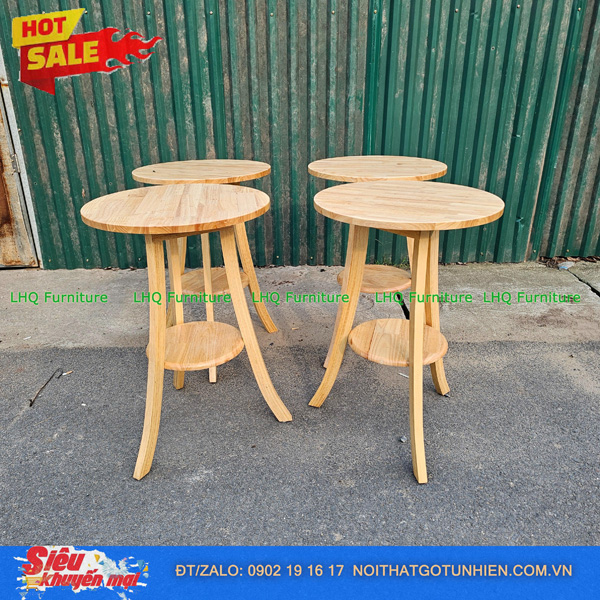 Bàn Cafe 2 Tầng 60x60x75cm – Đa Năng, Thông Minh, Gọn Nhẹ