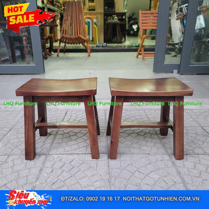 Ghế Cafe Đôn Gỗ Tự Nhiên – Giá Ưu Đãi Chỉ 195.000đ Tại LHQ Furniture