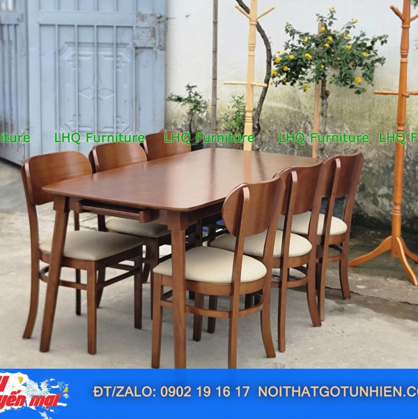 Siêu Ưu Đãi – Bộ Bàn Ghế Ăn Cabin Butter 1m6, 6 Ghế Chỉ 3.450.000đ