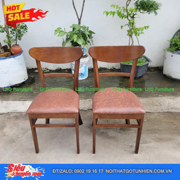Bàn Chụm 60cm + 2 Ghế Panda Nệm – Tự Nhiên & Walnut – Giá sốc chỉ 1.200.000đ