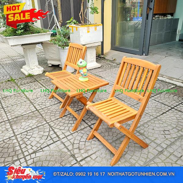 Bộ Cafe Mini Xếp Gọn – Bàn 40x40x40cm Kết Cấu Chắc Chắn Sử Dụng Bền Đa Năng