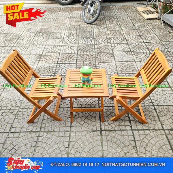 Bộ Cafe Mini Xếp Gọn – Bàn 40x40x40cm Kết Cấu Chắc Chắn Sử Dụng Bền Đa Năng