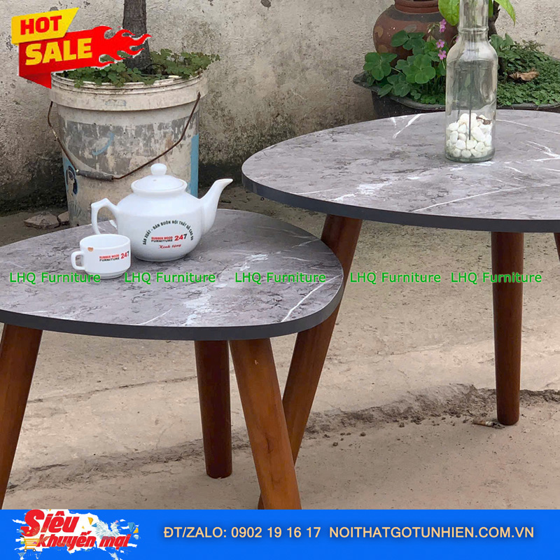 Bàn DIY Chân Gỗ Cao Su Màu Walnut – Mặt Hình Tim Độc Đáo, Hiện Đại Và Tiện Dụng