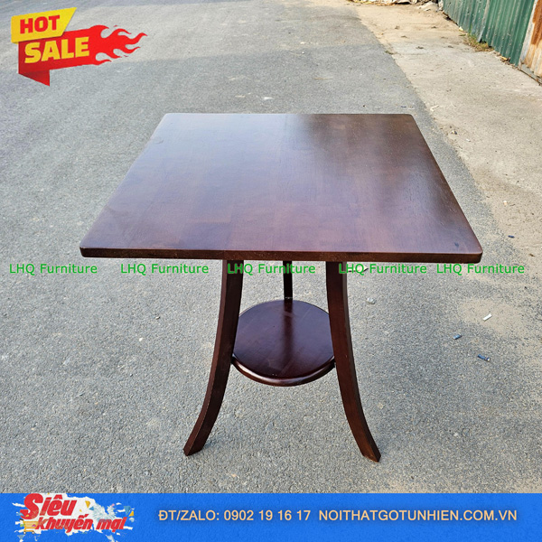 Bàn Cafe 2 Tầng 60x60x75cm – Đa Năng, Thông Minh, Gọn Nhẹ