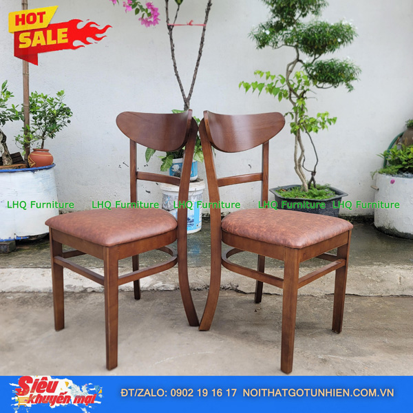 Bộ bàn 1m6 6 ghế Panda – Màu tự nhiên mộc mạc và màu Walnut sang trọng