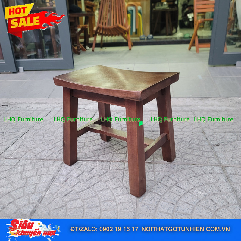 Ghế Cafe Đôn Gỗ Tự Nhiên – Giá Ưu Đãi Chỉ 195.000đ Tại LHQ Furniture