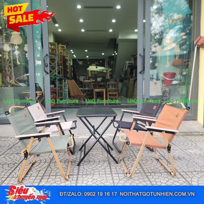 Bộ Bàn Chữ Nhật 40x60x51cm + 4 Ghế Camping – Lựa Chọn Bình Dân Thông Minh