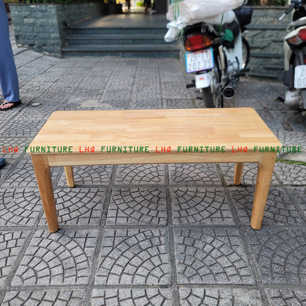 Bộ bàn ăn 2 ghế song tiện 1 ghế bench – Bàn 1m2 gỗ cao su tự nhiên – Nội Thất LHQ